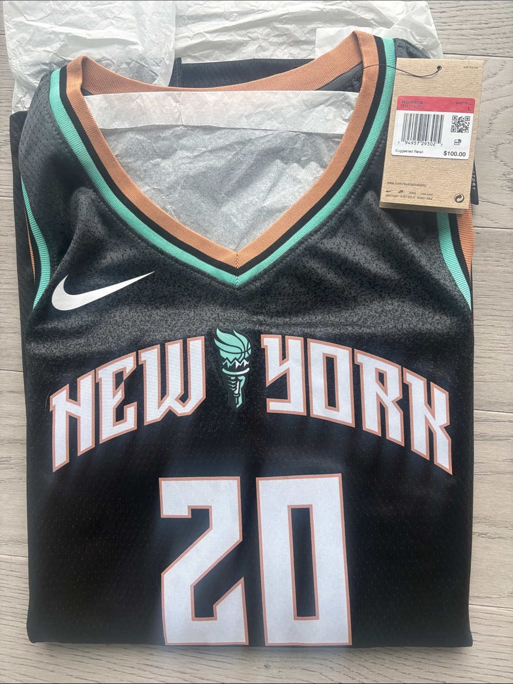 Nike WNBA New York Liberty Ionescu Women’s Large Basketball Jersey NWT - Picture 5 of 7
